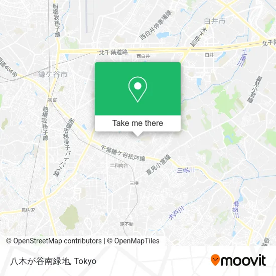八木が谷南緑地 map