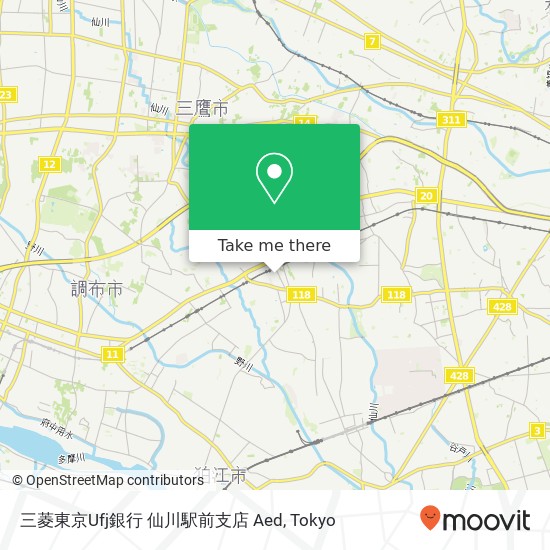 三菱東京Ufj銀行 仙川駅前支店 Aed map