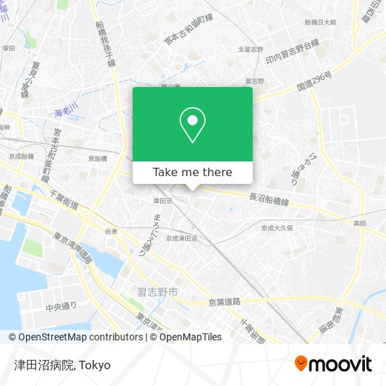 津田沼病院 map