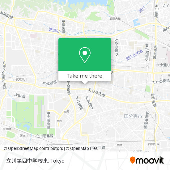 立川第四中学校東 map
