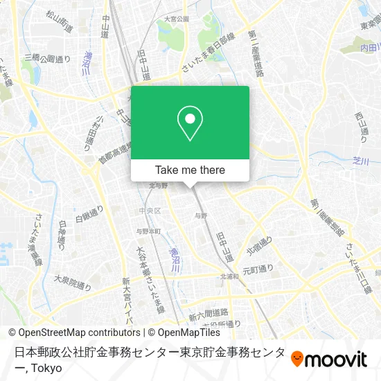 日本郵政公社貯金事務センター東京貯金事務センター map