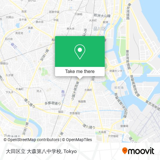大田区立 大森第八中学校 map