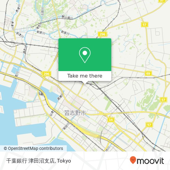 千葉銀行 津田沼支店 map