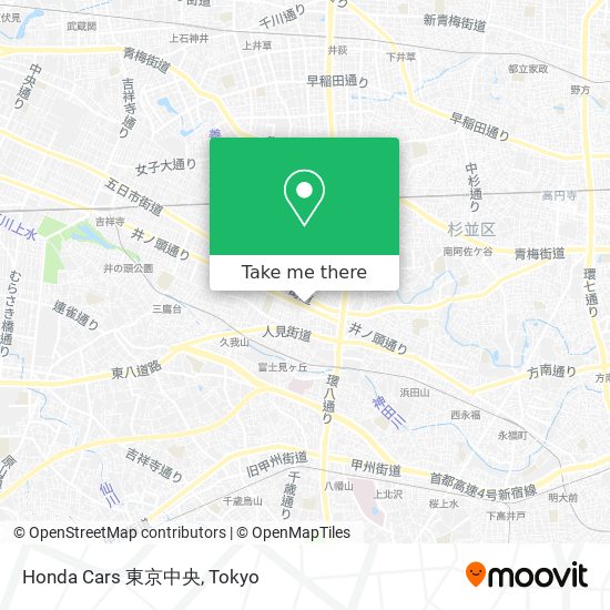 Honda Cars 東京中央 map
