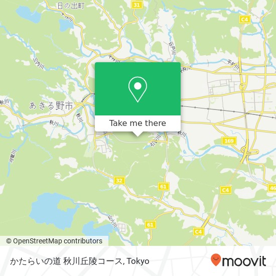 かたらいの道 秋川丘陵コース map