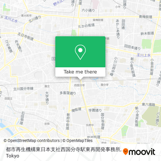 都市再生機構東日本支社西国分寺駅東再開発事務所 map