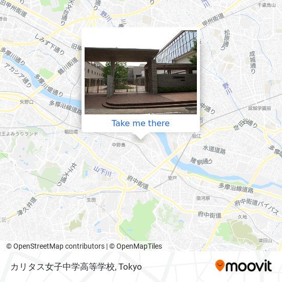 カリタス女子中学高等学校 map