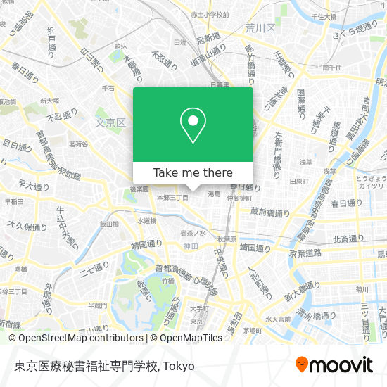 東京医療秘書福祉専門学校 map