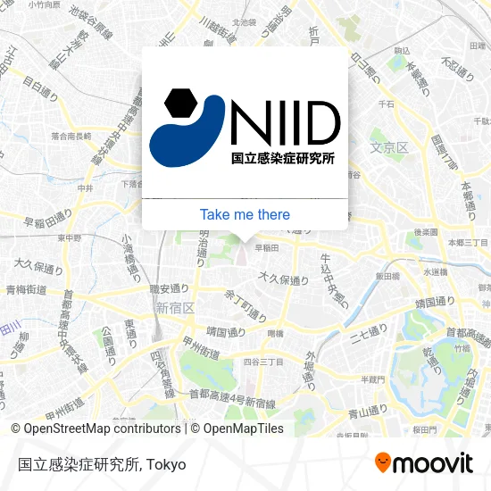 国立感染症研究所 map