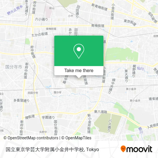 国立東京学芸大学附属小金井中学校 map