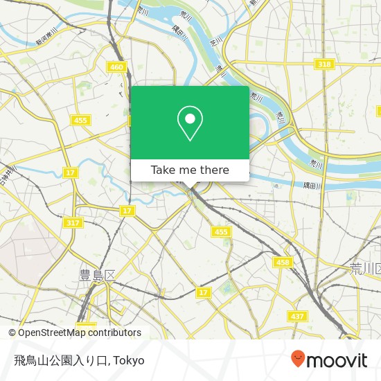 飛鳥山公園入り口 map