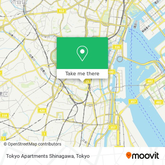 Tokyo Apartments Shinagawa map