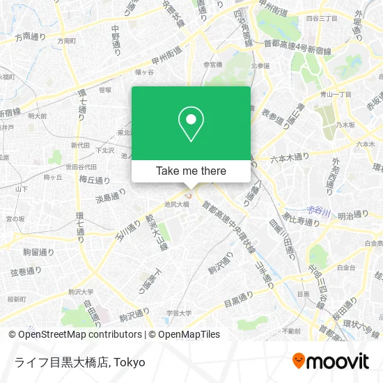 ライフ目黒大橋店 map