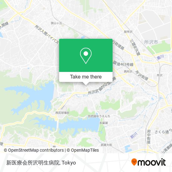 新医療会所沢明生病院 map