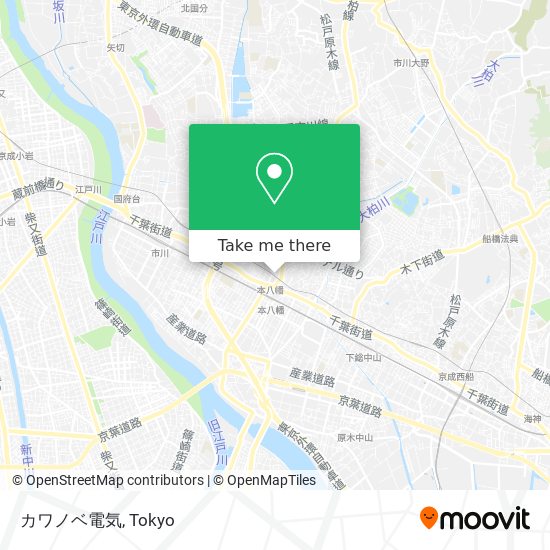 カワノベ電気 map