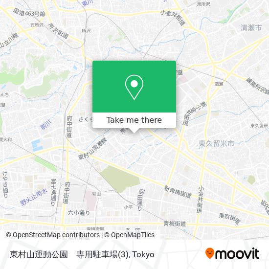 東村山運動公園　専用駐車場(3) map