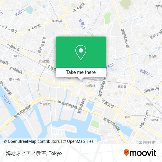海老原ピアノ教室 map