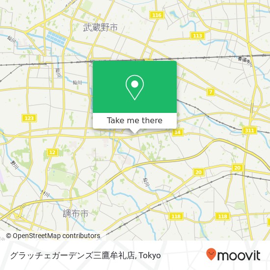 グラッチェガーデンズ三鷹牟礼店 map