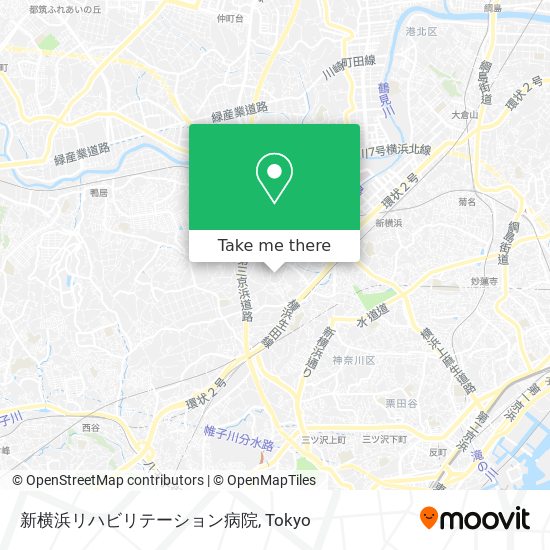 新横浜リハビリテーション病院 map