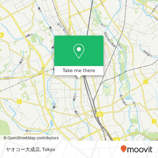 ヤオコー大成店 map