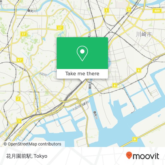 花月園前駅 map