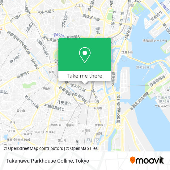 Takanawa Parkhouse Colline map