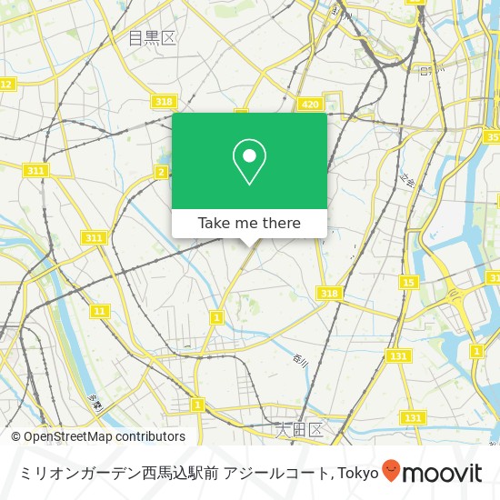 ミリオンガーデン西馬込駅前 アジールコート map