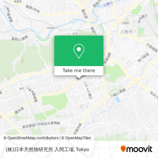 (株)日本天然物研究所 入間工場 map
