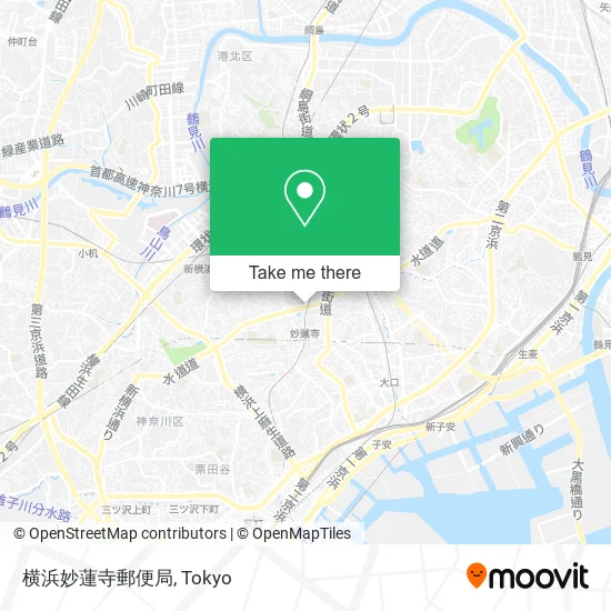 Yokohama Myoren-ji Post Office map