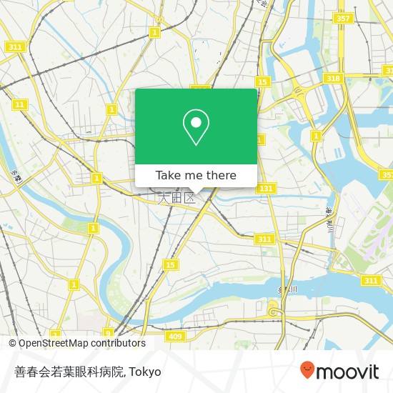 善春会若葉眼科病院 map