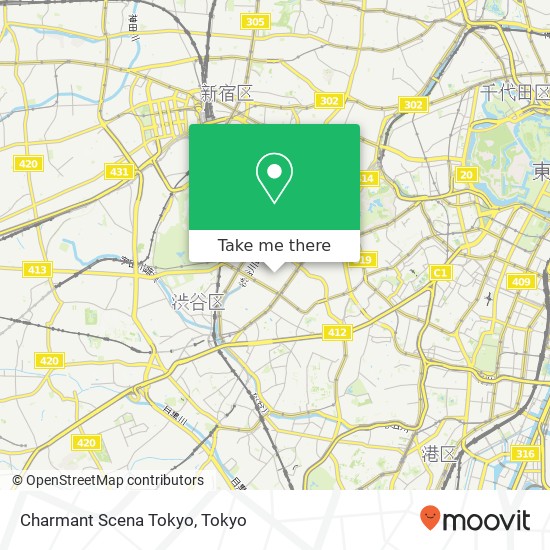 Charmant Scena Tokyo map