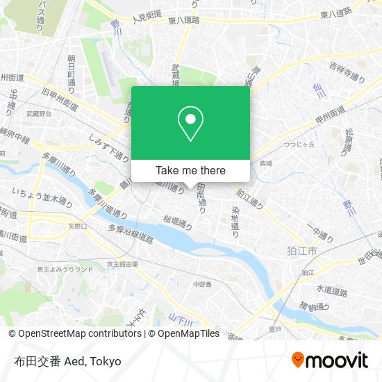 布田交番 Aed map