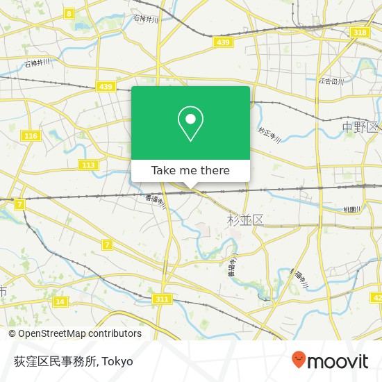 荻窪区民事務所 map