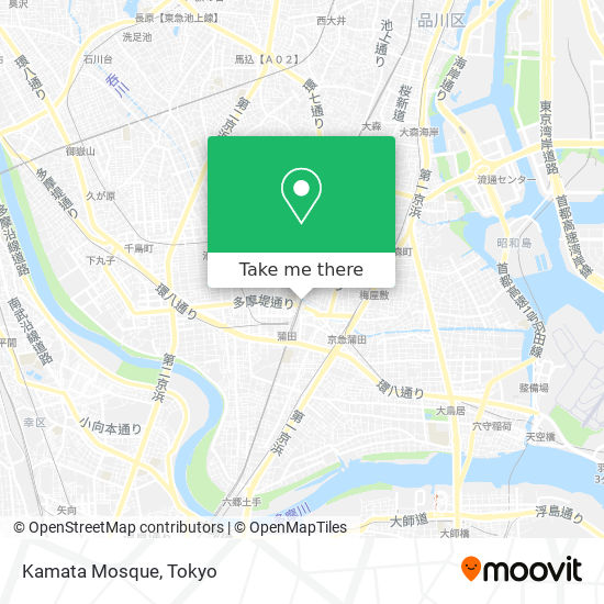 Kamata Mosque map