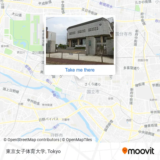 東京女子体育大学 map