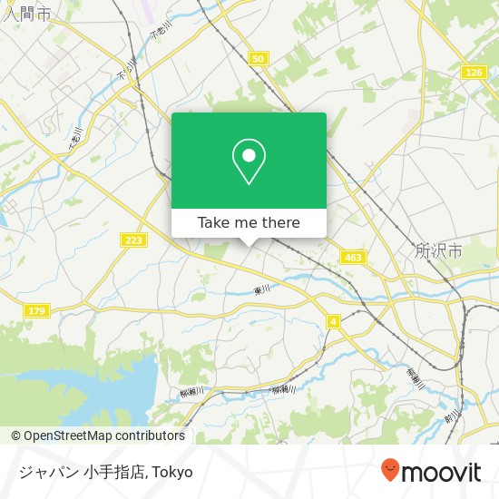 ジャパン 小手指店 map