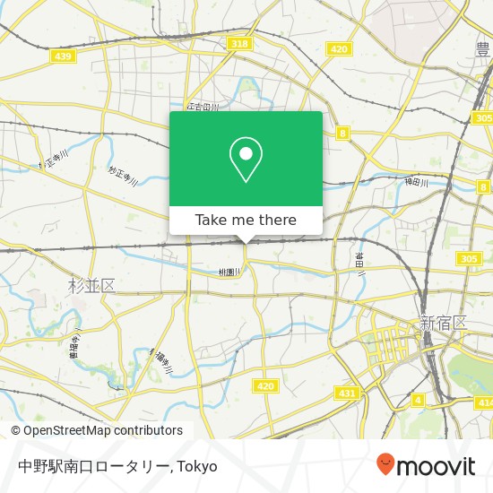 中野駅南口ロータリー map