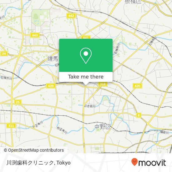 川渕歯科クリニック map