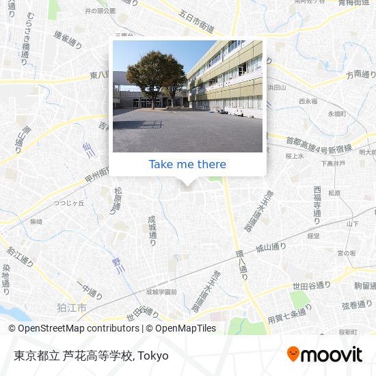 How To Get To 東京都立 芦花高等学校 In 世田谷区 By Bus Or Metro