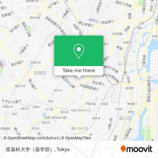 星薬科大学（薬学部） map