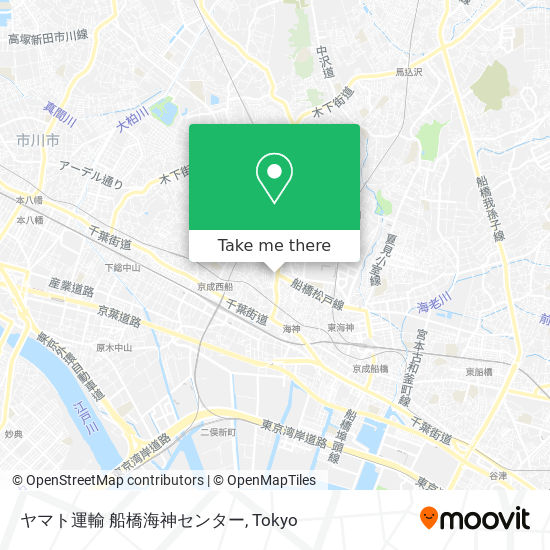 ヤマト運輸 船橋海神センター map