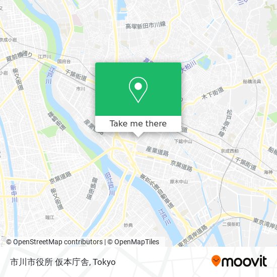 市川市役所 仮本庁舎 map