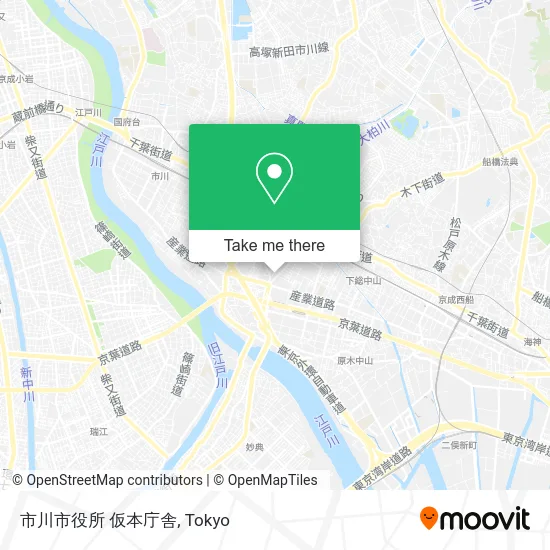 Ichikawa City Hall Temporary Main Building map