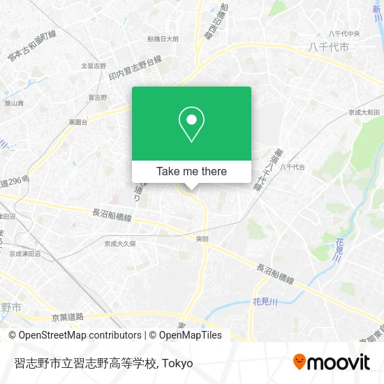 習志野市立習志野高等学校 map