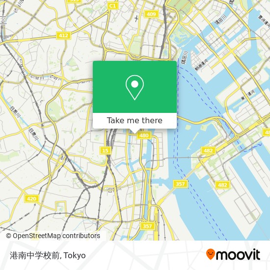 港南中学校前 map