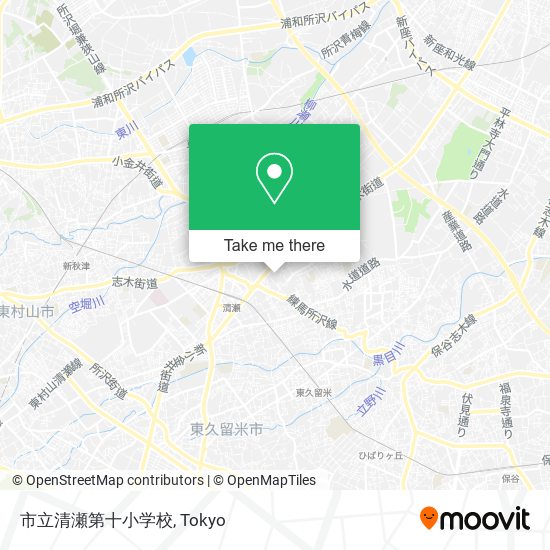 市立清瀬第十小学校 map
