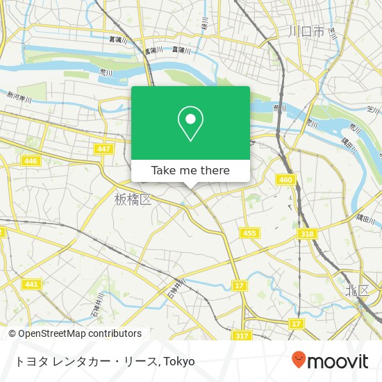 トヨタ レンタカー・リース map