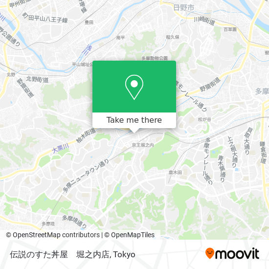 How To Get To 伝説のすた丼屋 堀之内店 In 八王子市 By Bus Or Metro