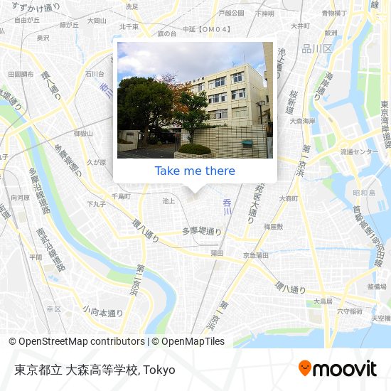 東京都立 大森高等学校 map