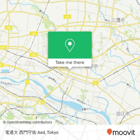 電通大 西門守衛 Aed map